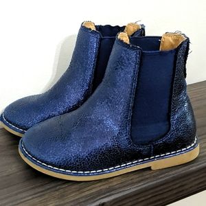 JCrew Kids Navy Metallic boots